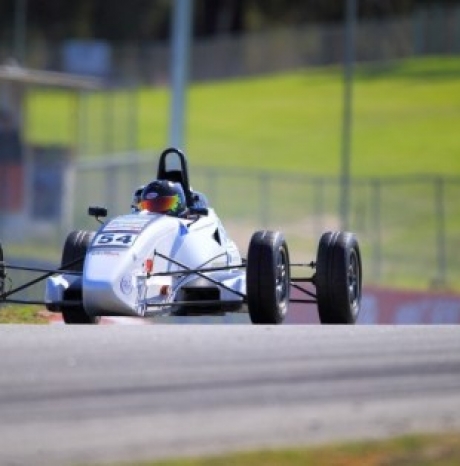 Calan Williams behind the wheel
